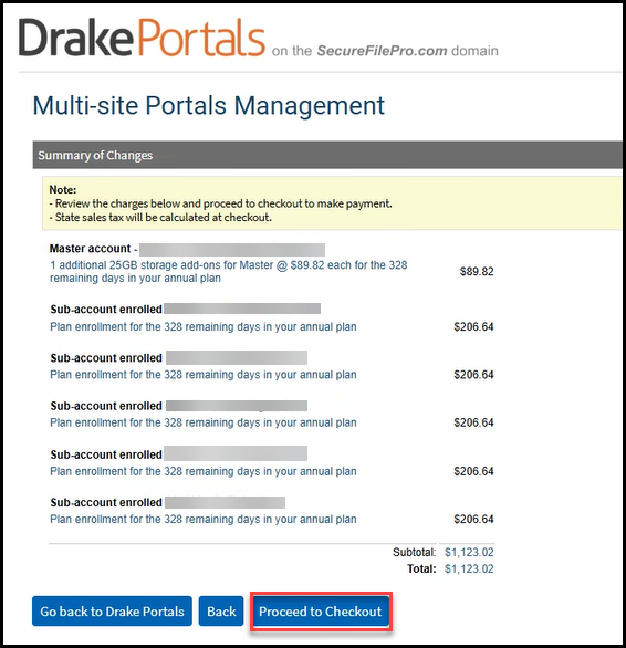 Click Proceed to Checkout Click Proceed to Checkout